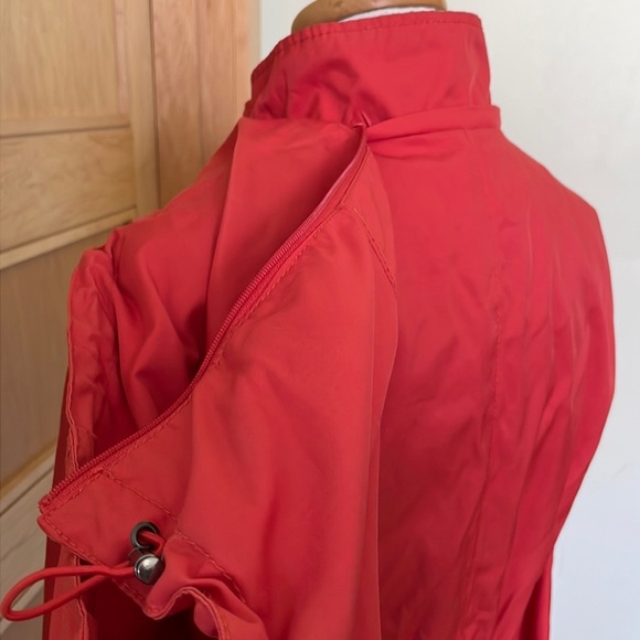 Laundry By Shelli Segal Orange Trench Rain Windbreaker, Size XL - Picture 10 of 15